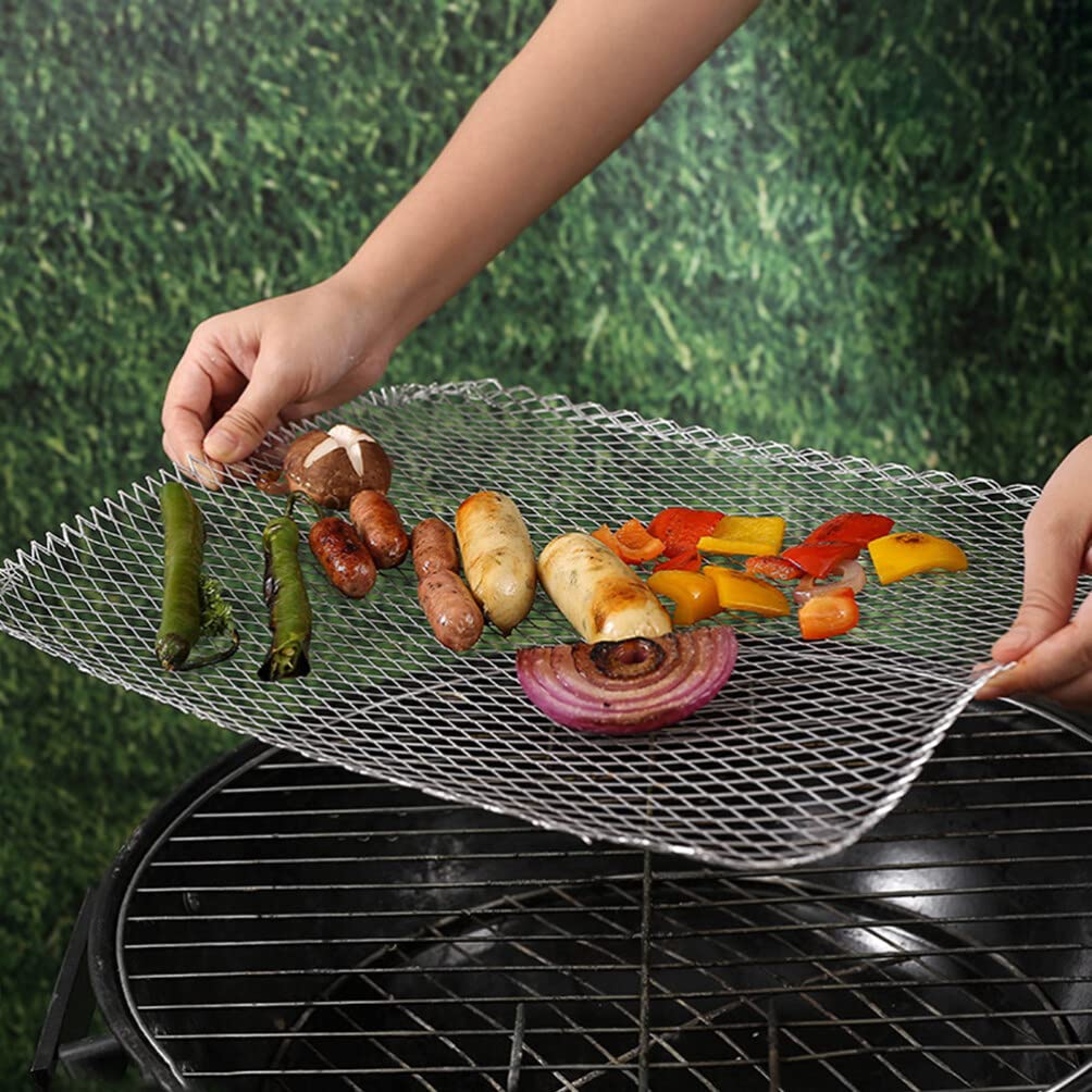 20PCS Disposable Nonstick Aluminum BBQ Grill Mats - 15x12 Inch Grill Topper Liners for Outdoor Cooking, Camping & Backyard Barbecues