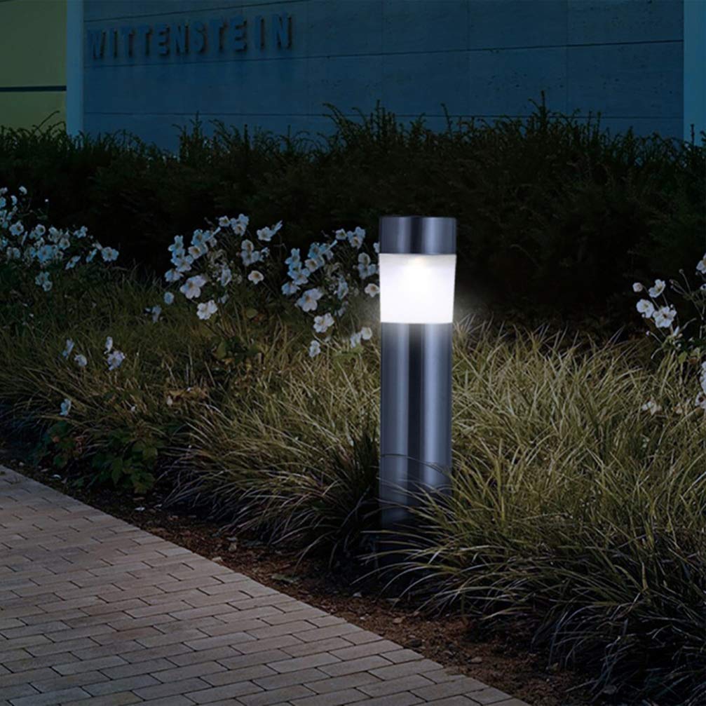 Uonlytech 3 Pack Solar LED Pathway Lights - Stainless Steel Outdoor Solar Bollard Lights for Garden, Yard, and Landscape Lighting | Weatherproof & Energy Efficient for Walkways, Driveways, and Patios