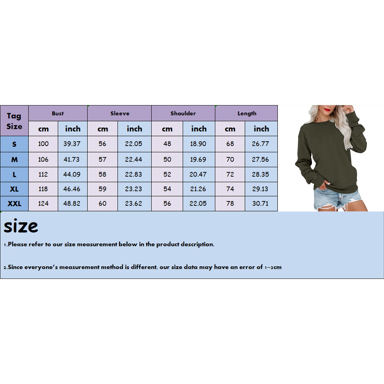 LCMTWX Women's Casual Round Neck Sweatshirt | Long Sleeve Pullover Sweater | Loose Fit Hoodie | Perfect for Cozy Lounging & Outdoor Activities