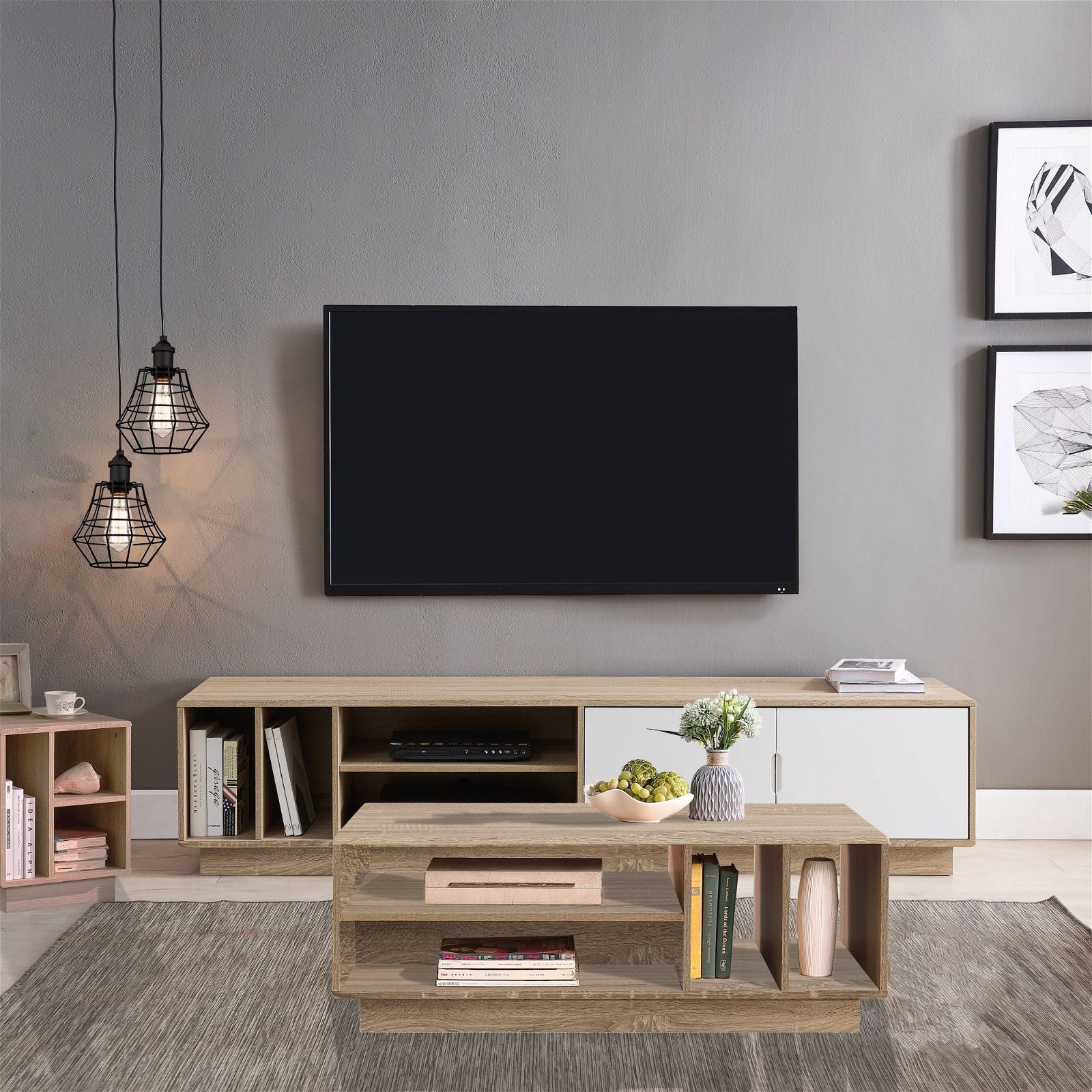 Tauris™ Encore Side Table in Light Oak - Perfect for Living Room, Bedroom, or Office Accent Furniture