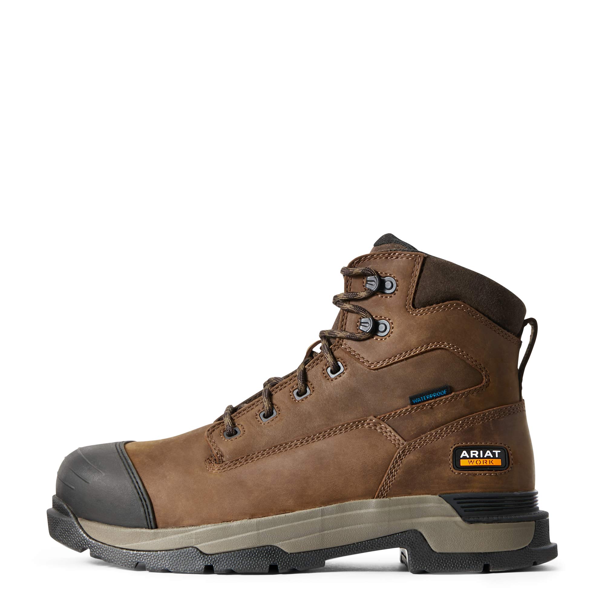 Ariat Men's Mastergrip Work Boots - Waterproof Steel Toe, Slip-Resistant for Construction, Farming & Outdoor Work