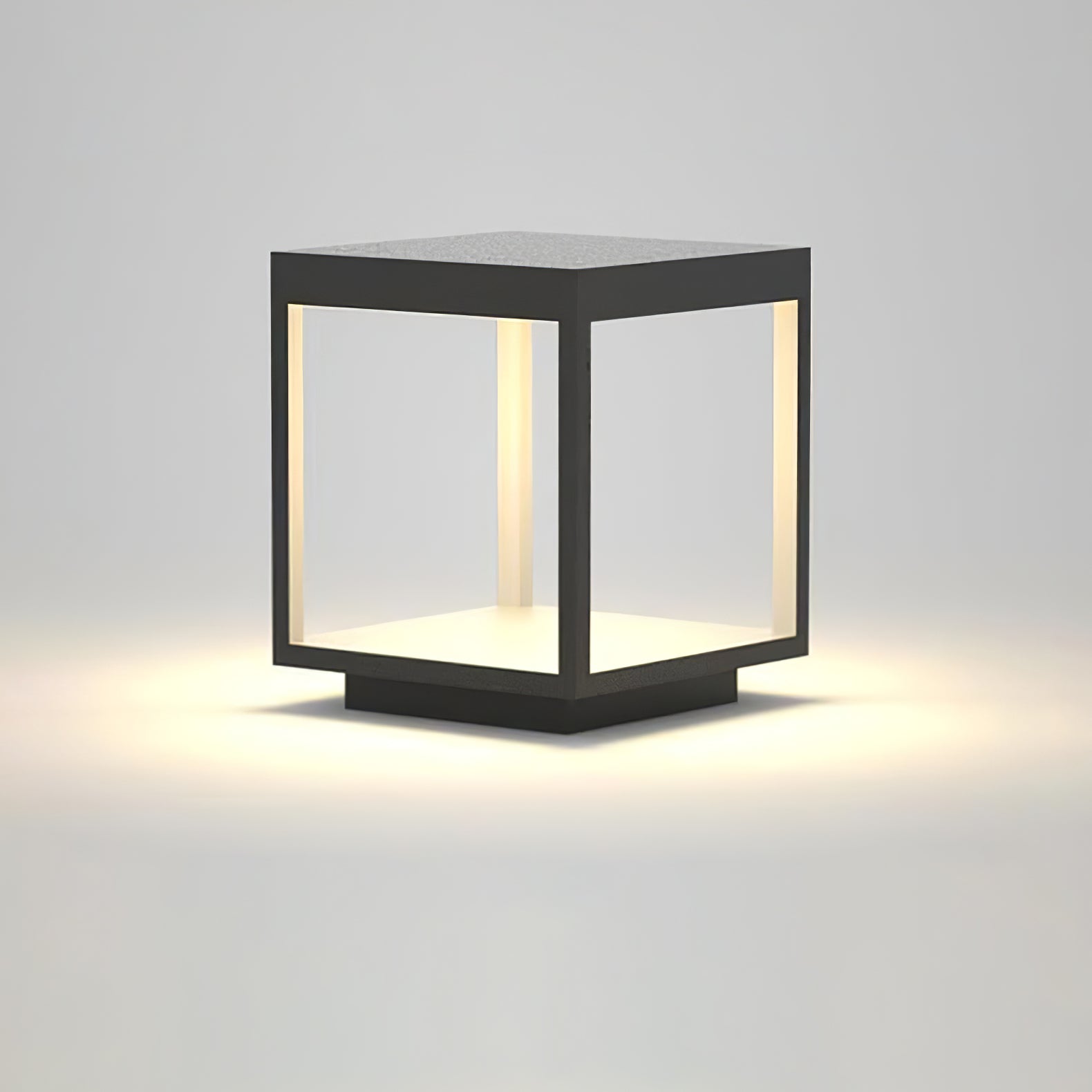 Modern Square Frame Outdoor Post Light - Durable Weatherproof Exterior Lighting for Patio, Garden, and Driveway - Perfect for Home and Commercial Outdoor Spaces