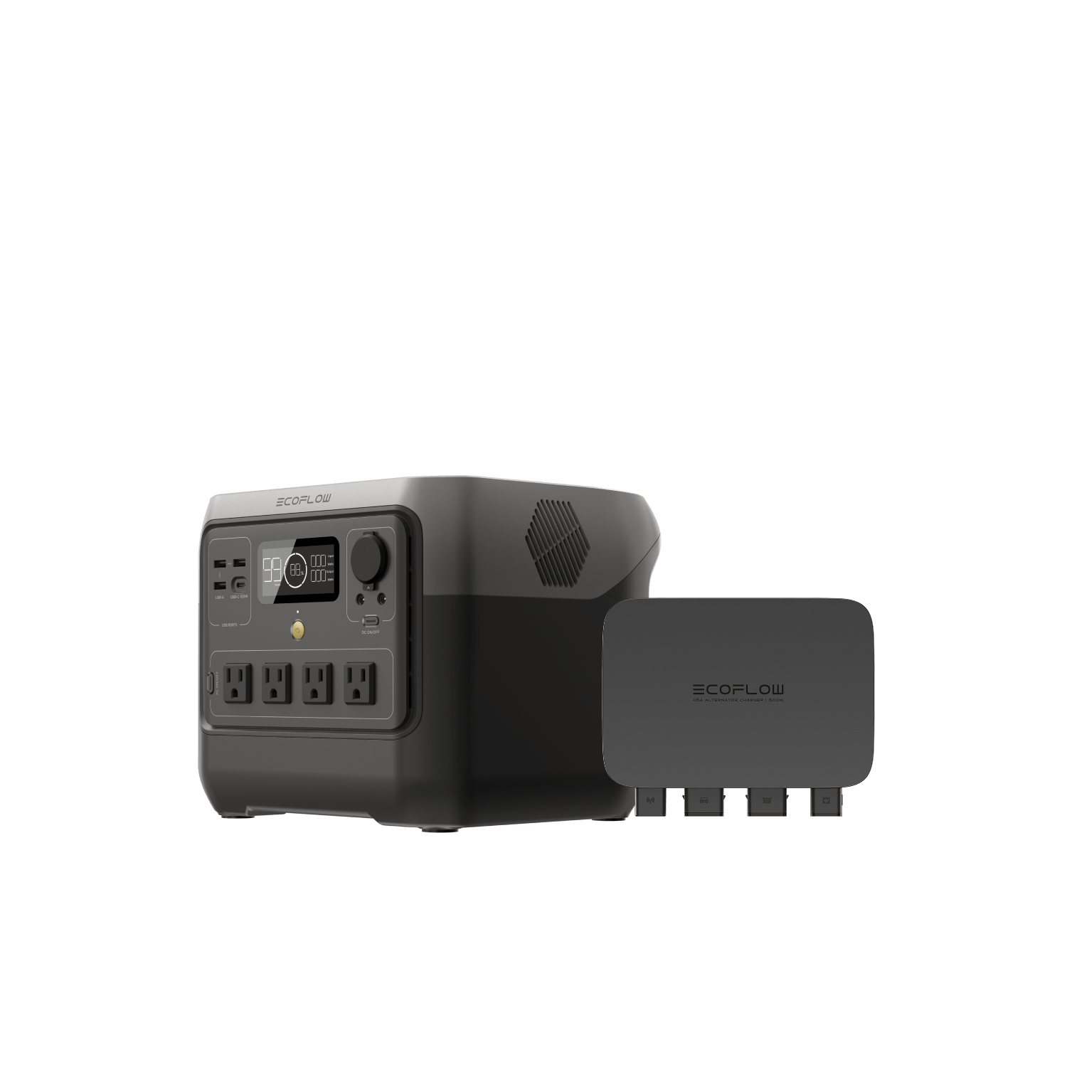 EcoFlow 500W Alternator Charger for RV, Boat & Off-Grid Power - Fast Car Battery Charging Solution for Camping & Emergency Preparedness