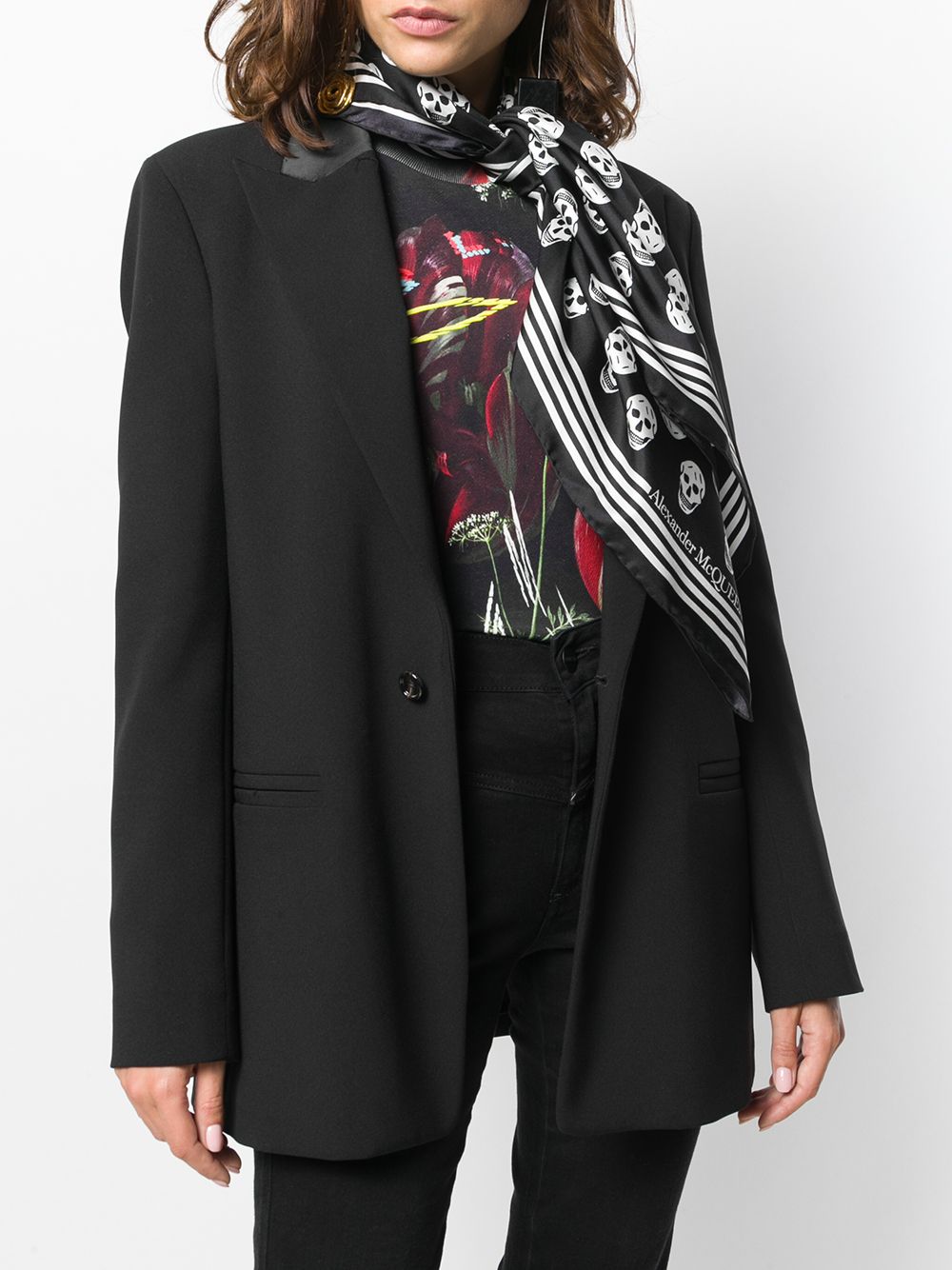 Alexander McQueen Black Scarf for Women - Luxury Cashmere Wrap Shawl for Winter, Fall & Evening Outfits | Perfect for Gifts, Travel & Formal Occasions