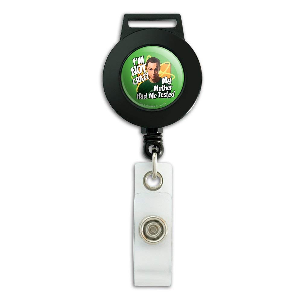 The Big Bang Theory Sheldon Cooper 'I'm Not Crazy' Retractable Lanyard with ID Badge Holder - Perfect for Work, Conventions & Fan Gifts