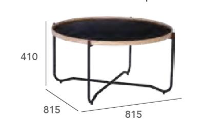Modern Round Black Coffee Table - Stylish & Durable Living Room Centerpiece for Home Decor | Perfect for Small Spaces, Apartments & Cozy Gatherings