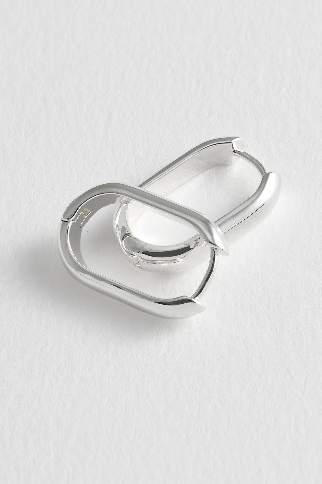 Sterling Silver Plated Oval Hoop Earrings for Women - Smooth & Shiny Fashion Jewelry Gift - Perfect for Everyday Wear, Parties & Special Occasions (Ebe5411S)