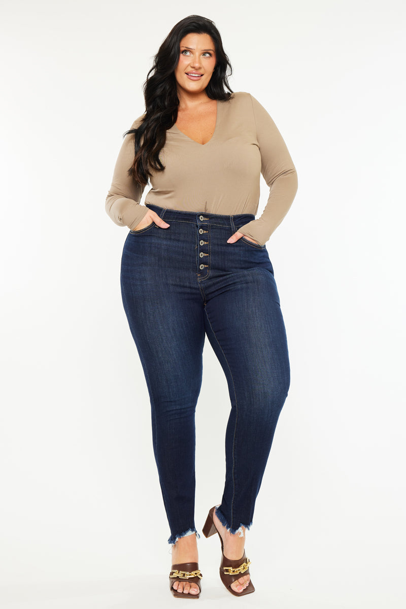 Martha High Rise Super Skinny Jeans for Women - Plus Size Stretch Denim Pants, Comfortable & Flattering Fit - Perfect for Casual Wear, Night Out & Everyday Fashion