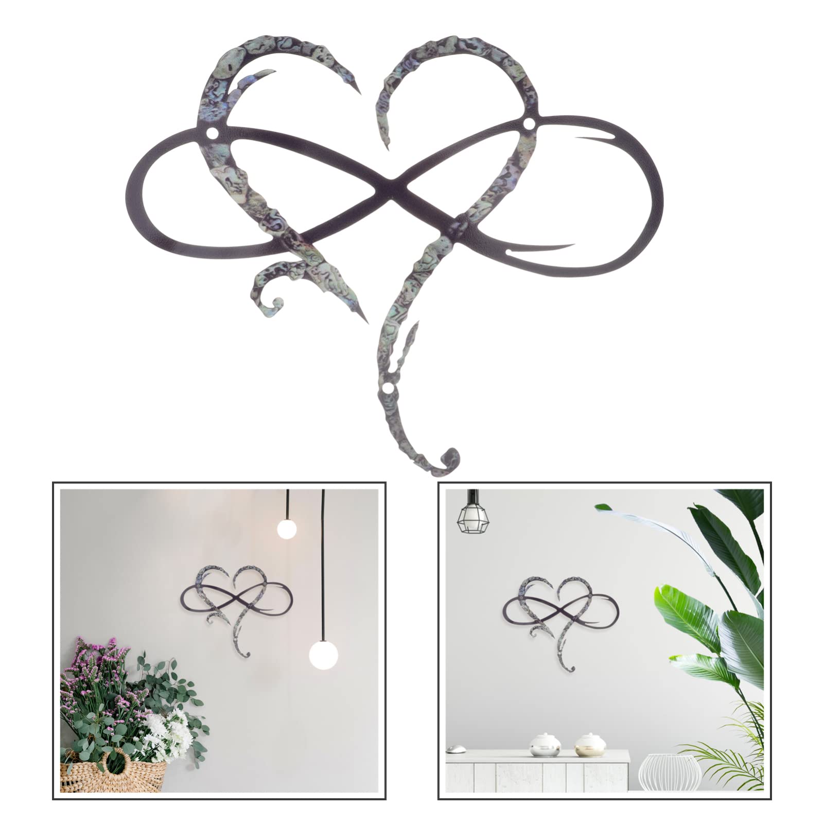 LIOOBO Iron Heart Wall Decor - Metal Heart Sculpture Art for Living Room, Bedroom, Home - Romantic Valentine's Day Gift & Rustic Farmhouse Wall Hanging Decor