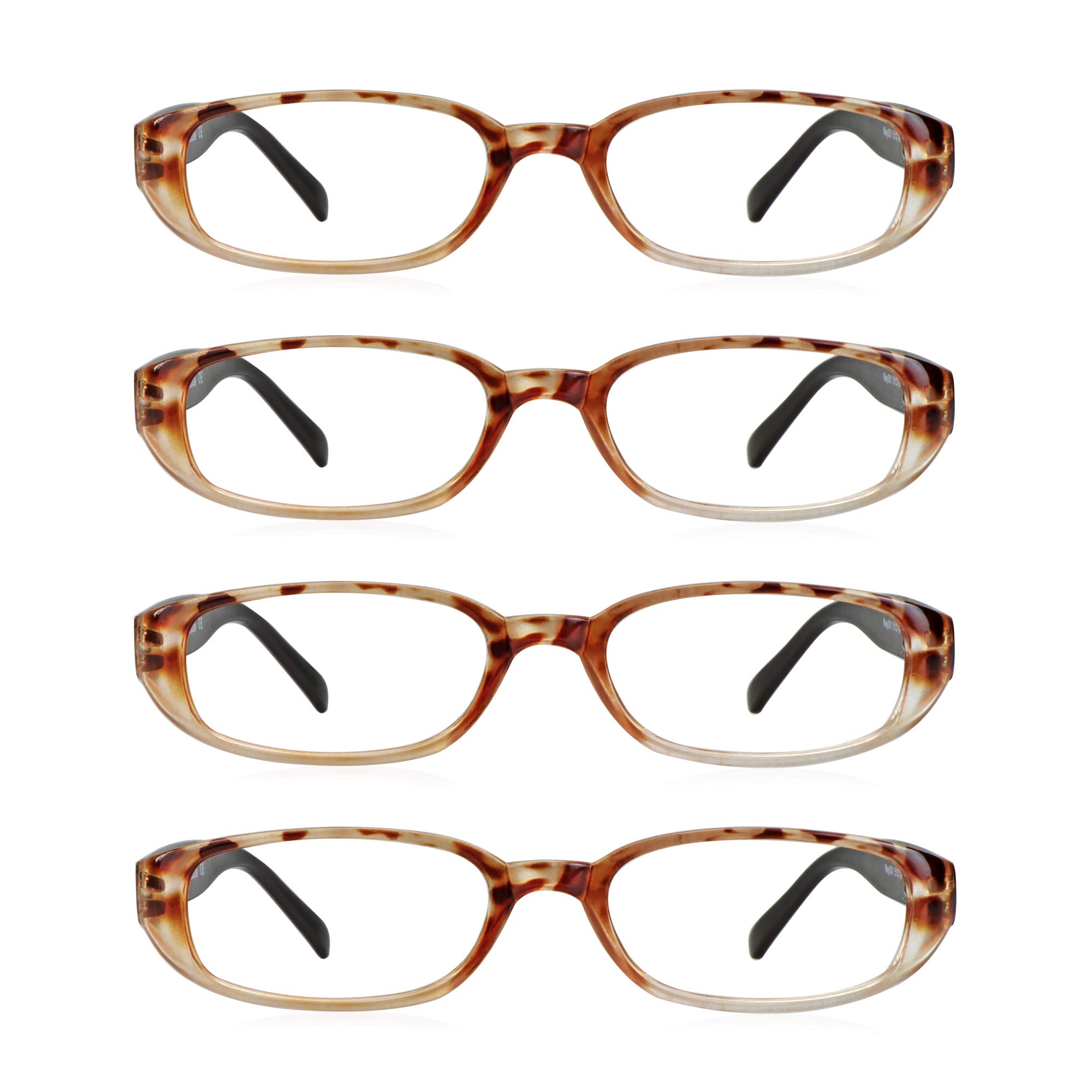 LifeArt Blue Light Blocking Glasses - 4 Pairs Anti Glare Computer Reading Glasses for Men & Women - Reduce Eye Strain for Work, Gaming & Screen Time