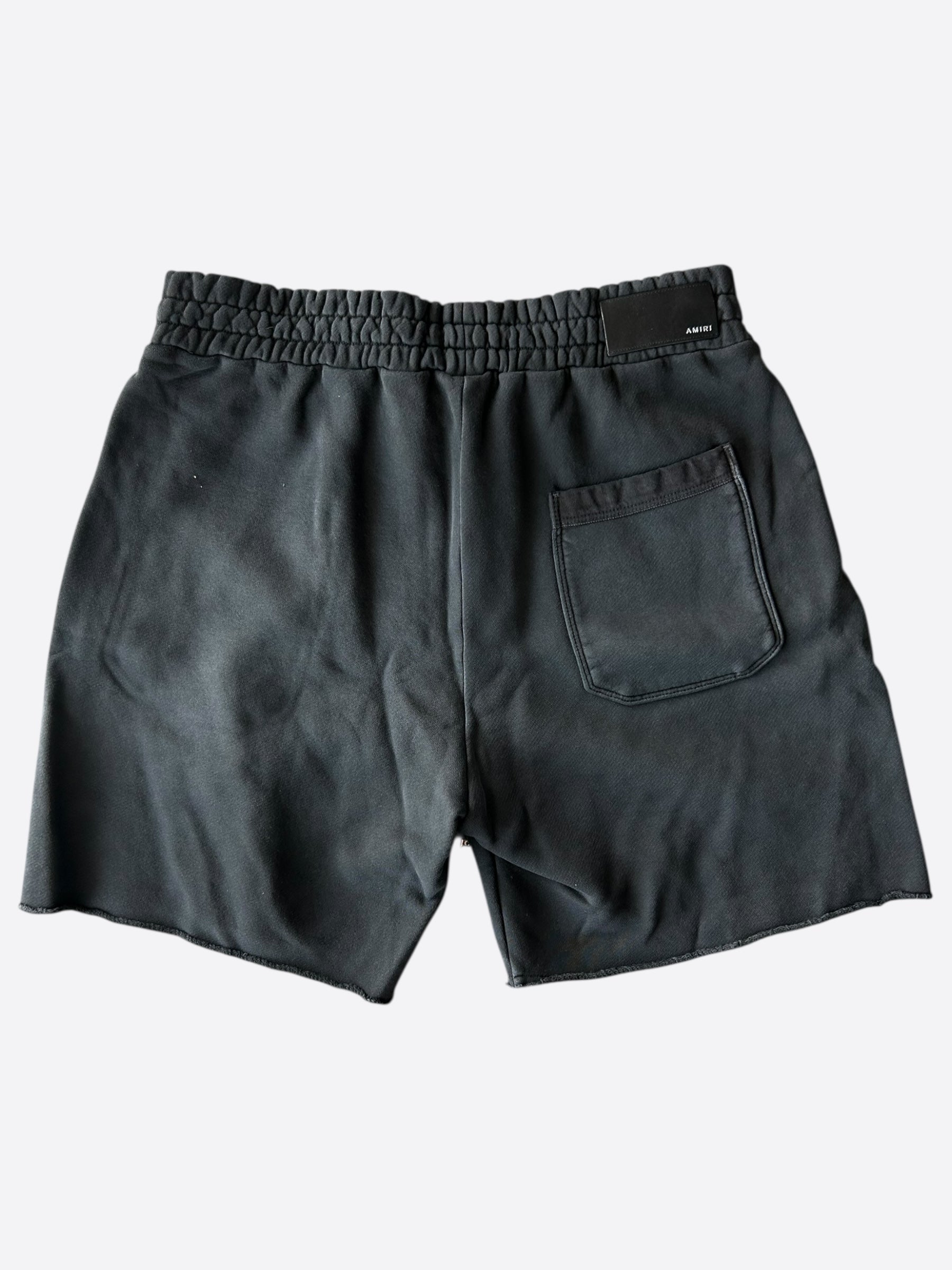 Amiri Black & Yellow Track Logo Shorts for Men - Stylish Casual & Streetwear Shorts for Summer, Gym, and Everyday Wear