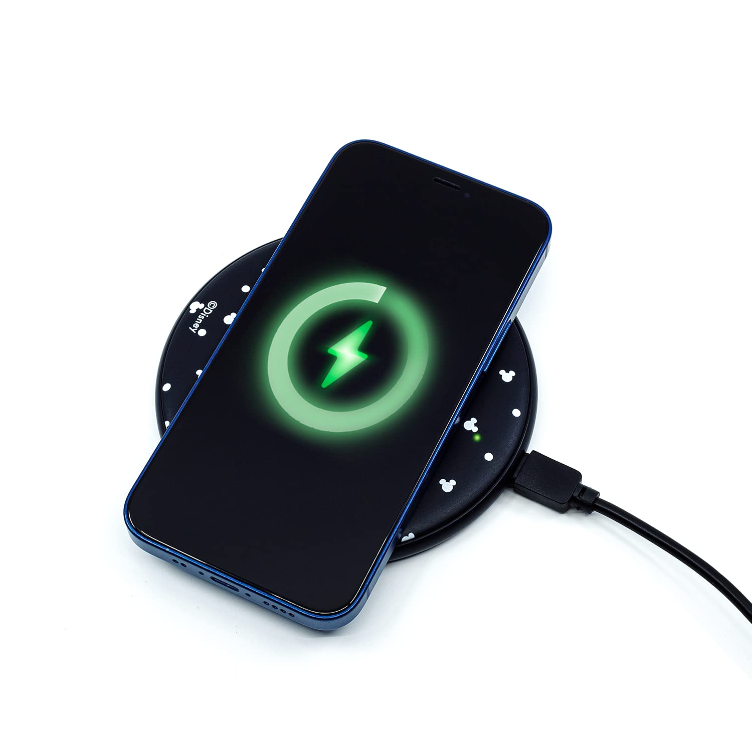 Disney Mickey Mouse Wireless Charging Pad - Qi-Certified Fast Charging Station for iPhone, Samsung, AirPods - Perfect Gift for Disney Fans & Tech Lovers (Home, Office, Travel Use)