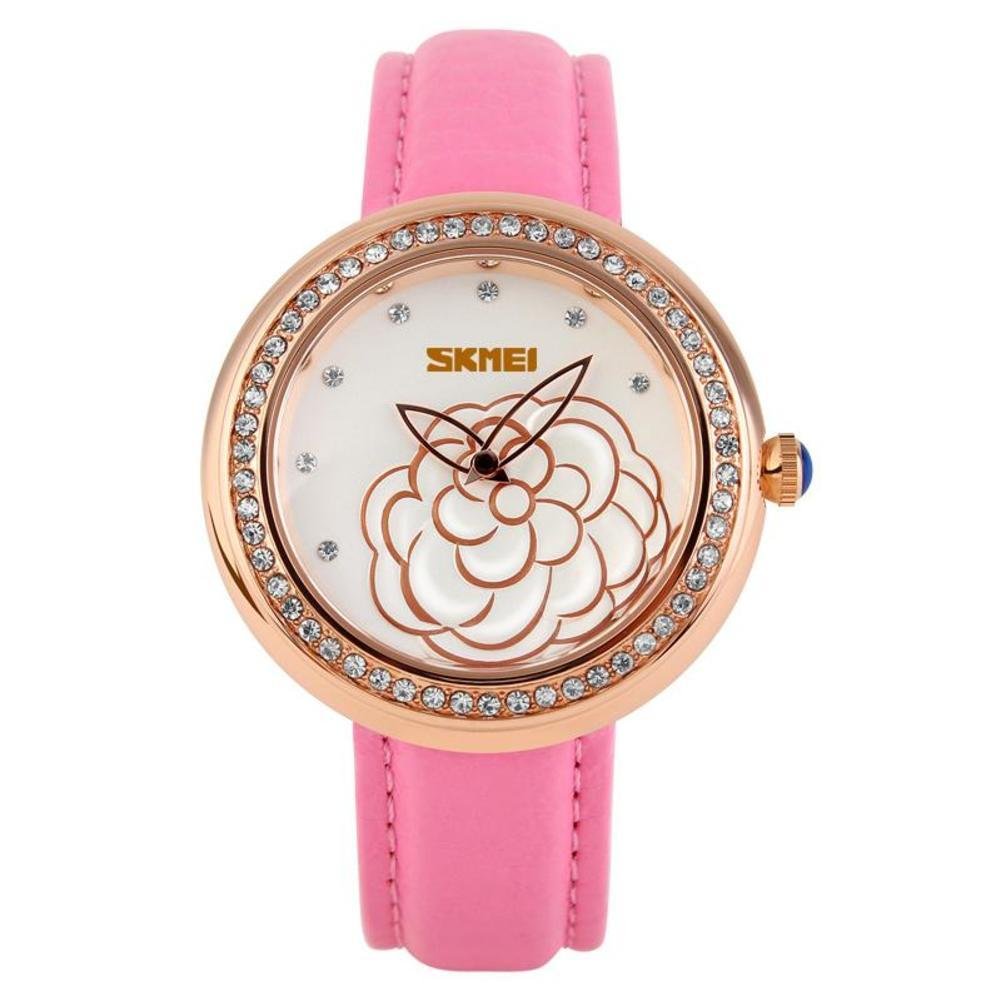 Elegant Vintage Camellia Rhinestone Watch for Women - Classic Fashion Timepiece for Daily Wear & Special Occasions