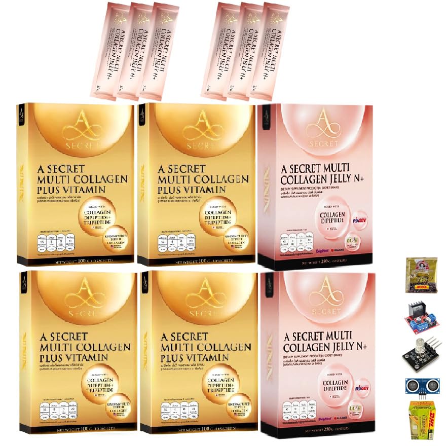 10 Sachets/Box (250g) Multi Collagen & Collagen Jelly Set - Japan Innovative Formula for Smooth Soft Skin (4+2 Bonus) | Beautygoodshop | Free Beauty Gifts Included | Perfect for Daily Skincare Routine & Anti-Aging Care