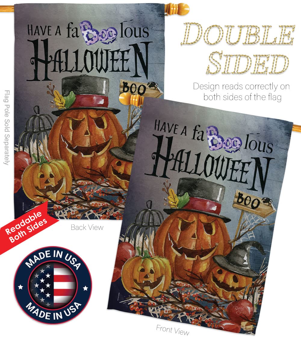 Halloween Decorative Flags Set - House & Garden Vertical Kit for Fall Decor