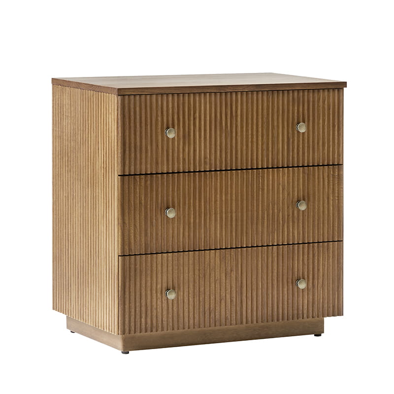 Camille 100% Solid Wood Nightstand with Drawers - Bedside Table for Bedroom, Living Room & Office - Rustic Home Furniture with Storage Space