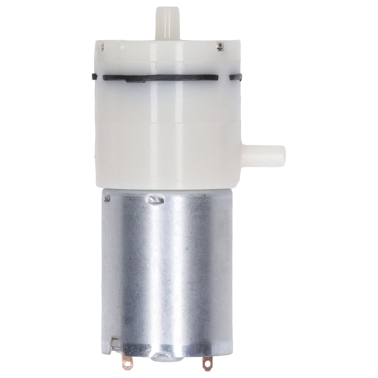 12V Miniature Vacuum Pump - DC Diaphragm Air Pump for Air Sampling & Instrument Equipment | Compact 90° Angle Ports | 1.8A 30W White Micro Air Pump | Ideal for Medical Devices, Lab Testing & Industrial Automation