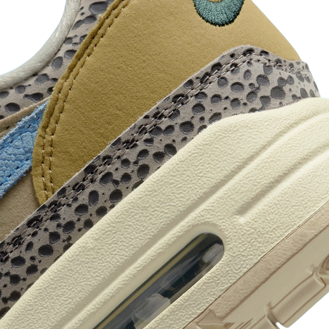 Nike Women's Air Max 1 Safari Sneakers in Cobblestone/Worn Blue/Limestone - Comfortable Running Shoes for Women, Perfect for Jogging, Gym Workouts and Casual Wear