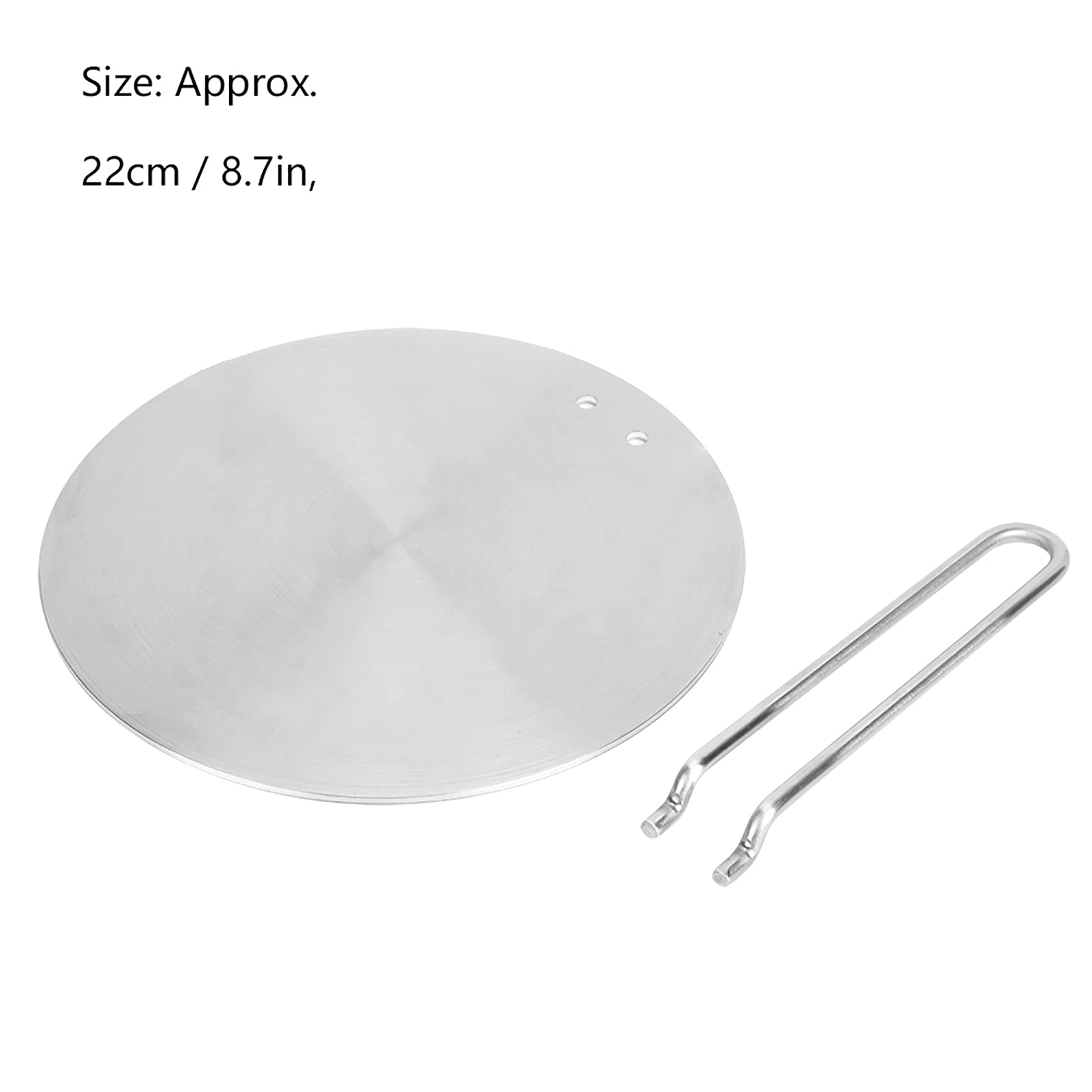 Premium Stainless Steel Heat Diffuser Plate for Induction & Gas Stoves - 22cm Induction Adapter with Ergonomic Handle - Perfect for Glass Cooktops, Even Heat Distribution for Simmering, Melting & Cooking Delicate Foods