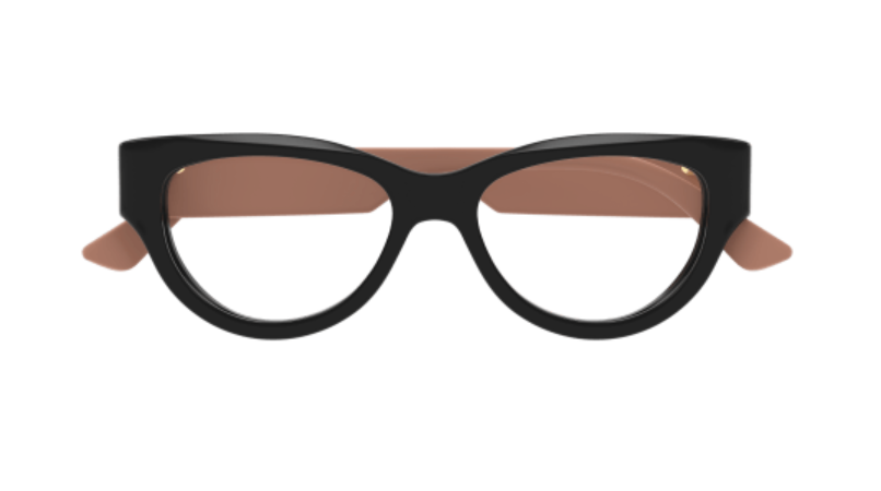 Gucci GG1665O 008 Black/Pink Cat Eye Women's Eyeglasses - Stylish Designer Optical Frames for Women, Perfect for Office, Reading & Fashion Accessories
