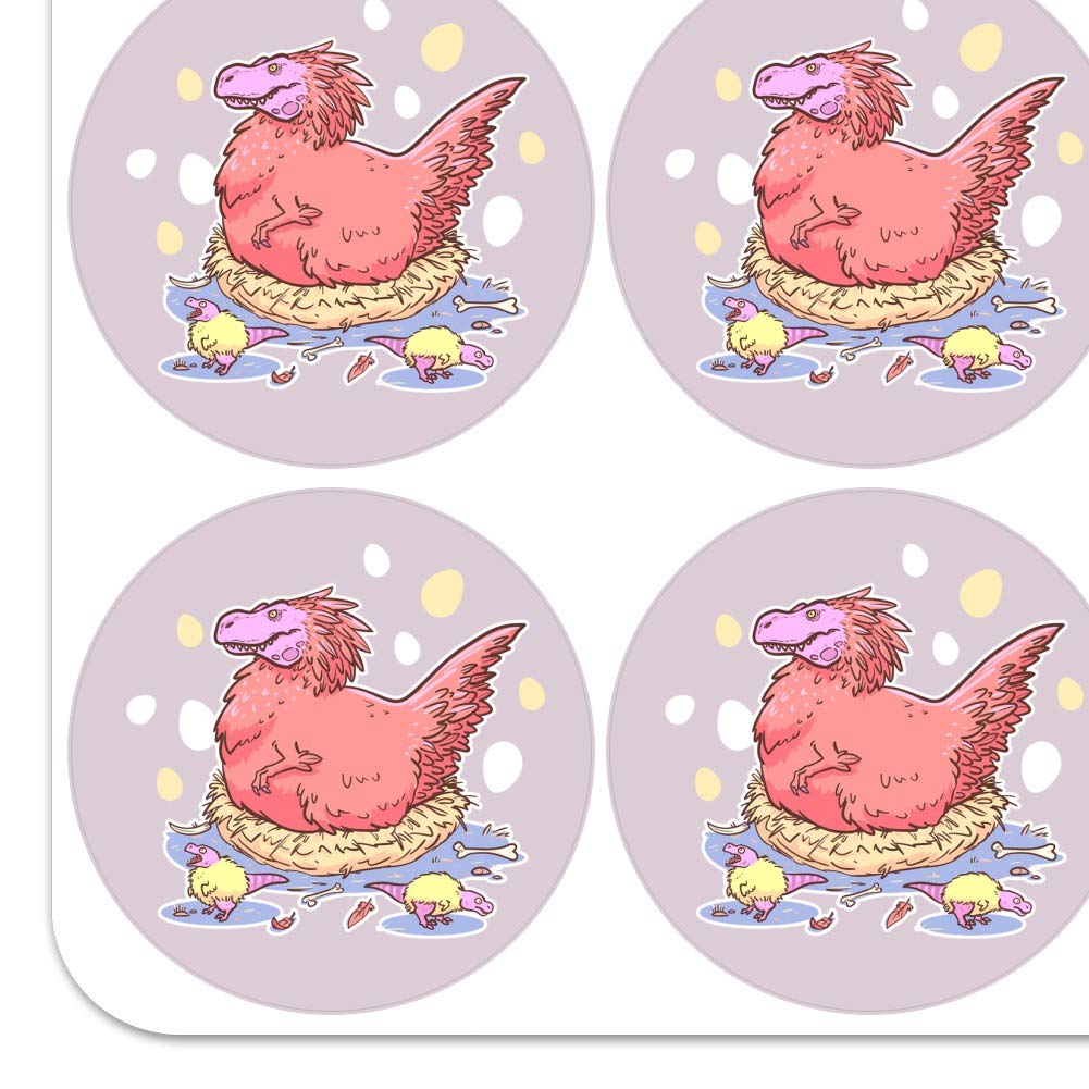 Feathered Tyrannosaurus Rex Dinosaur with Babies Stickers - Planner, Calendar, Scrapbooking, Crafting Supplies - Perfect for Journals, DIY Projects, and School Decorations