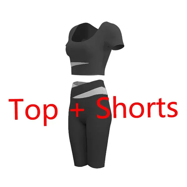 Women's Yoga Set - Sexy Sports Bra & High Waist Leggings 2-Piece Workout Outfit | Gym Clothes for Yoga, Pilates & Fitness Training | Breathable Athletic Sportswear for Women