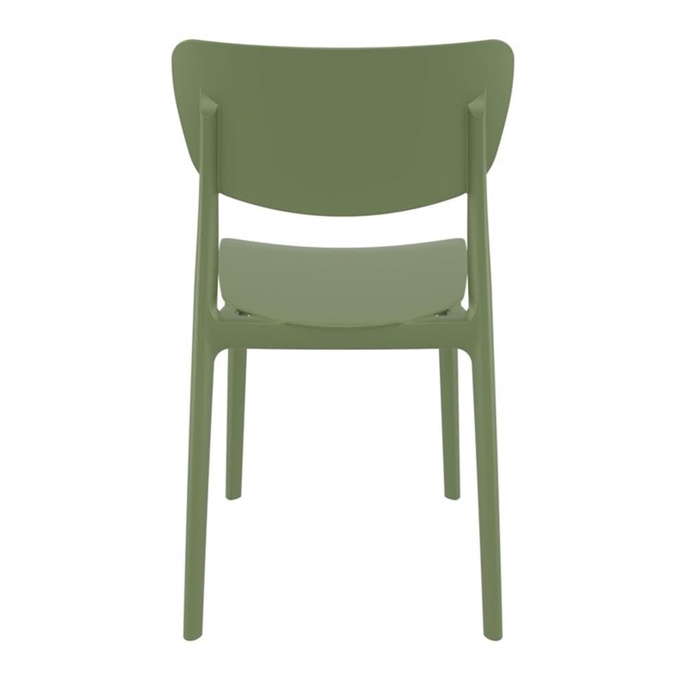 Compamia Monna Outdoor Dining Chairs Set of 2 - Weather-Resistant Olive Green Patio Furniture for Garden, Poolside, Deck & Backyard Dining