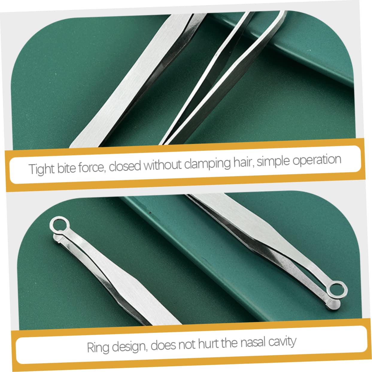 4 Pack Stainless Steel Round Nose Hair Clippers for Men - Professional Nasal Hair Trimmer & Facial Grooming Tool - Safe Nose Hair Removal Sticks for Personal Care & Travel Grooming Kit