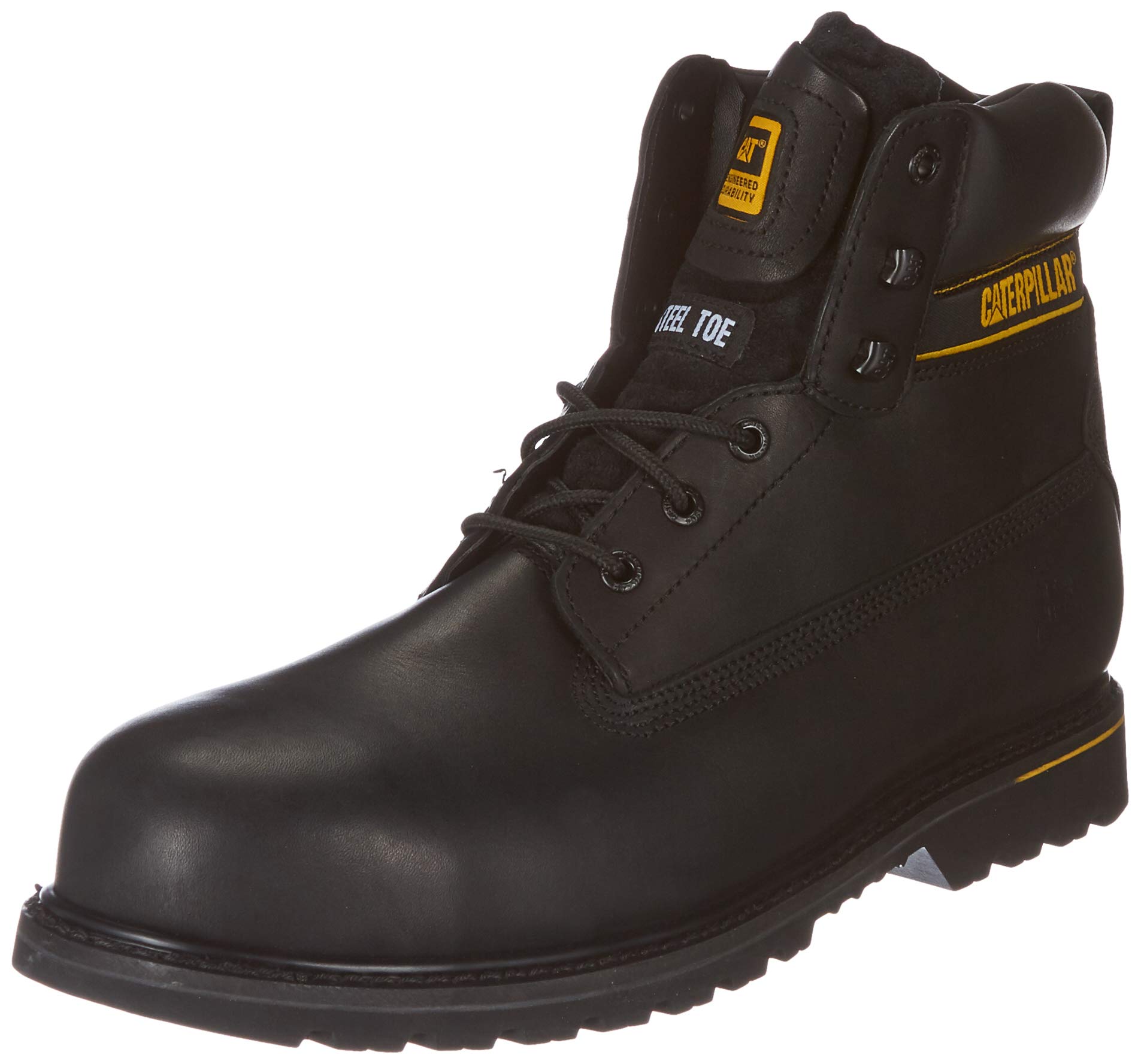 Caterpillar Men's Safety Work Boots - Steel Toe, Slip Resistant, Ankle Support for Construction & Industrial Use