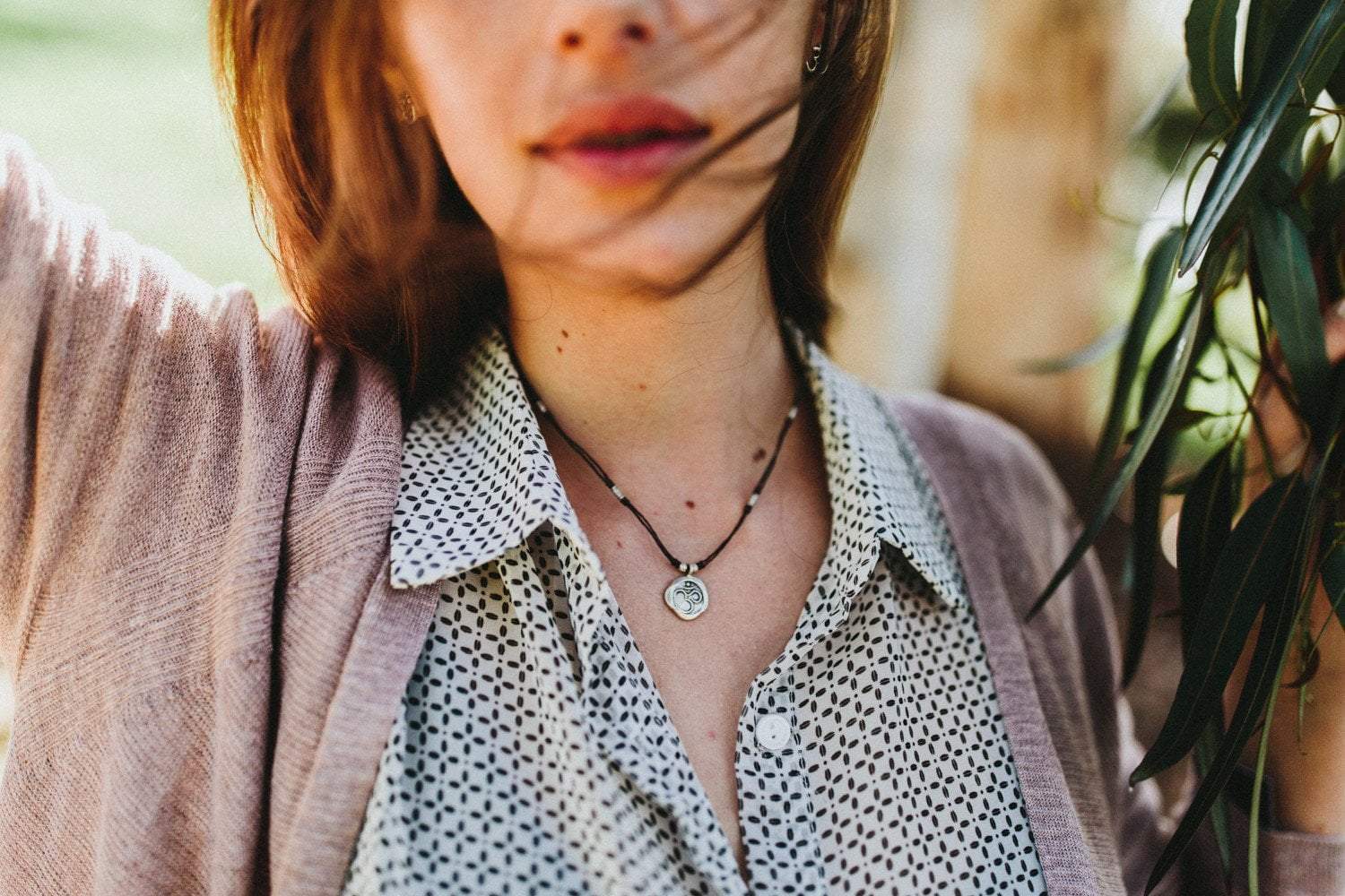 Hand Stamped Om Necklace - Spiritual Jewelry for Yoga & Meditation - Perfect for Mindful Gifts & Boho Fashion