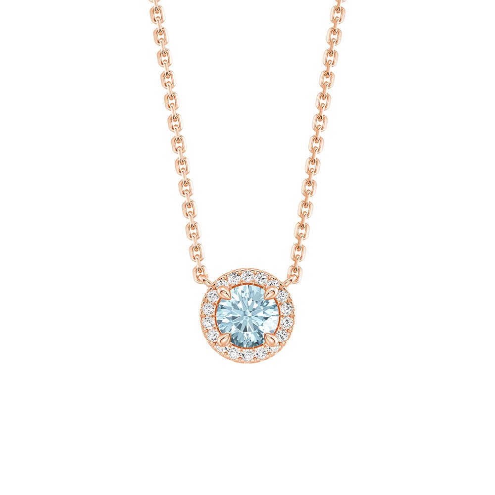Eternal Halo Personalized Birthstone Necklace - Custom Name & Birth Month Jewelry Gift for Women, Mom, Wife | Perfect for Birthday, Anniversary, Mother's Day & Special Occasions