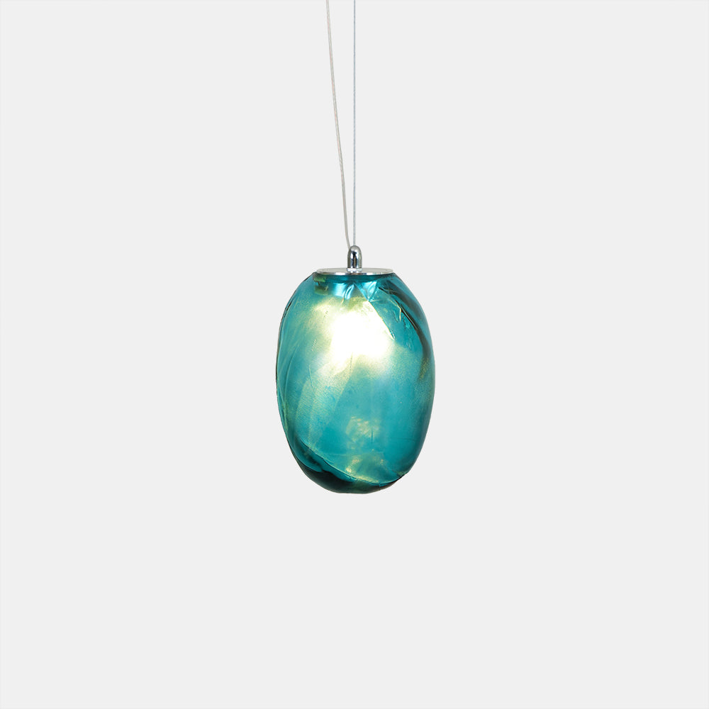 Stylish Blowing Liquid Glass Pendant Light - Modern Handcrafted Glass Chandelier for Dining Room, Kitchen Island & Bedroom Decor