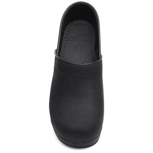 DANSKO Professional Women's Black Oiled Leather Clogs - Comfortable Slip-Resistant Work Shoes for Nurses, Chefs & Healthcare Workers