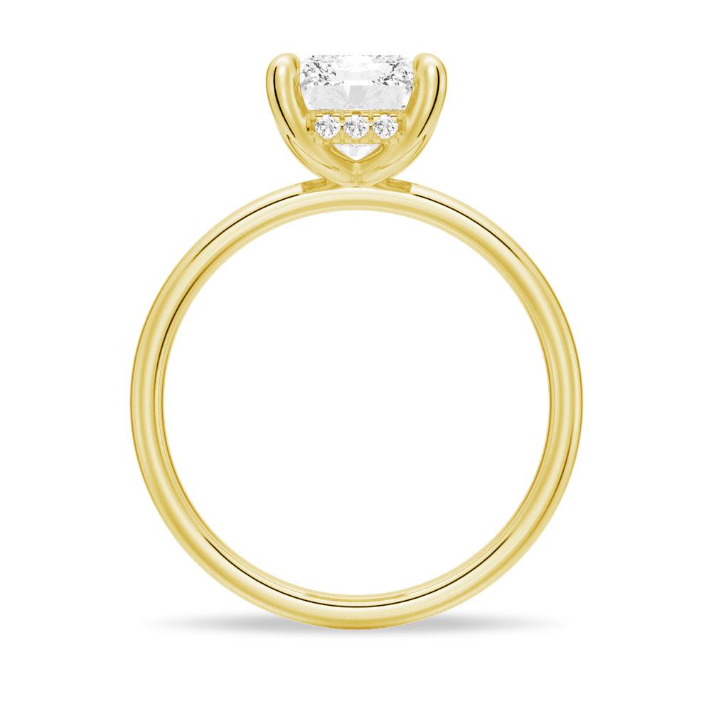1.5ct Radiant Cut Moissanite Engagement Ring with 4 Prongs & Hidden Halo - Sparkling Wedding Jewelry for Proposals, Anniversaries & Special Occasions