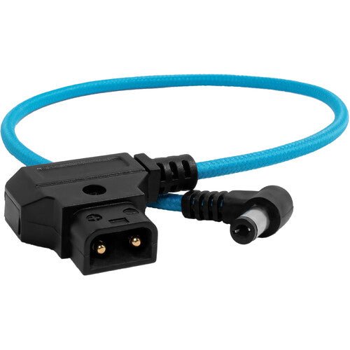 Kondor Blue 15 Inch D Tap to DC Right Angle Straight Cable (5/5 x 2.5mm, Black) - Power Supply Cable for Camera, Monitor & Film Equipment - Perfect for On-Set Power Solutions & Professional Video Production