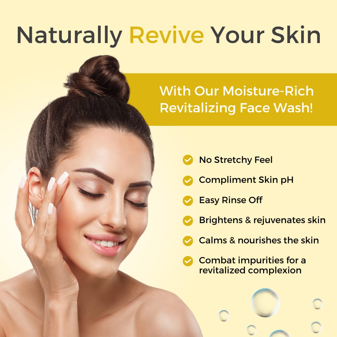 Prisa Organics Turmeric & Aloe Vera Revitalizing Face Wash - Natural Acne Control for All Skin Types | Fights Pimples & Blackheads | Paraben-Free 100ml | Daily Cleansing & Skin Brightening for Men & Women