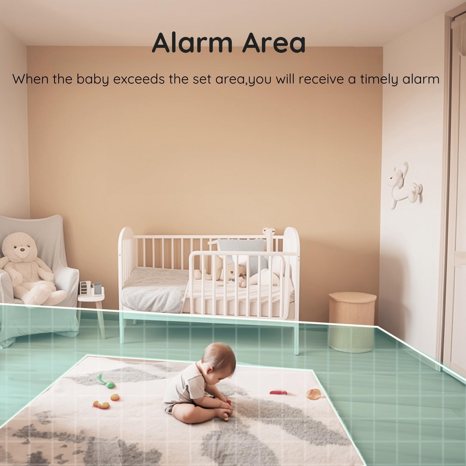 BOIFUN 1080P HD WiFi Baby Monitor with Split Screen, 2 Cameras & Smartphone App - AI Motion/Sound Detection, 4.3