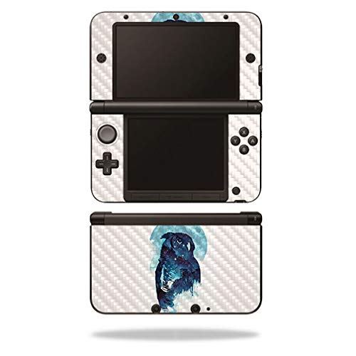 Premium Carbon Fiber Skin for Nintendo 3DS XL (2012-2014 Model) - Midnight Owl Design | Protective & Durable Textured Vinyl Wrap | Easy to Apply, Remove & Reusable | Made in USA | Perfect for Gaming Protection & Customization