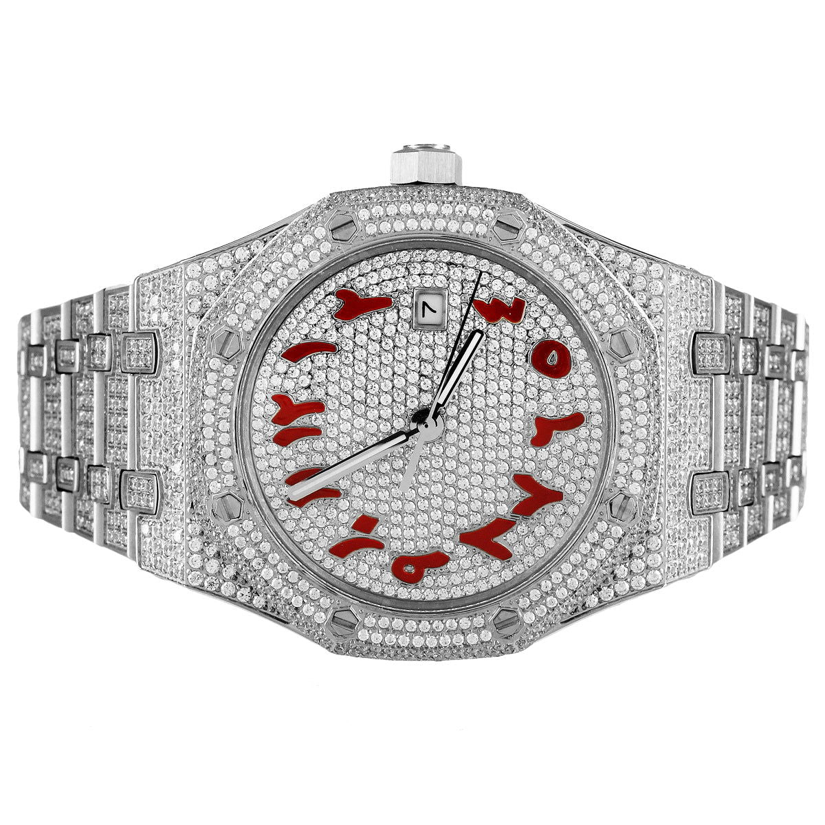Men's Luxury Stainless Steel Watch with Arabic Dial & Date Display - Perfect for Casual, Business & Formal Occasions