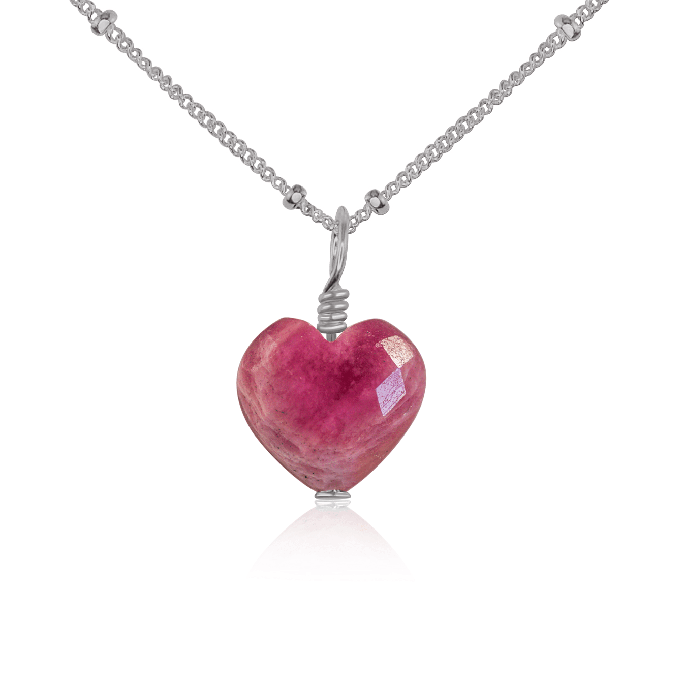 Ruby Crystal Heart Pendant Necklace - Elegant 14K Gold Plated Jewelry for Women | Perfect Gift for Valentine's Day, Anniversary & Special Occasions