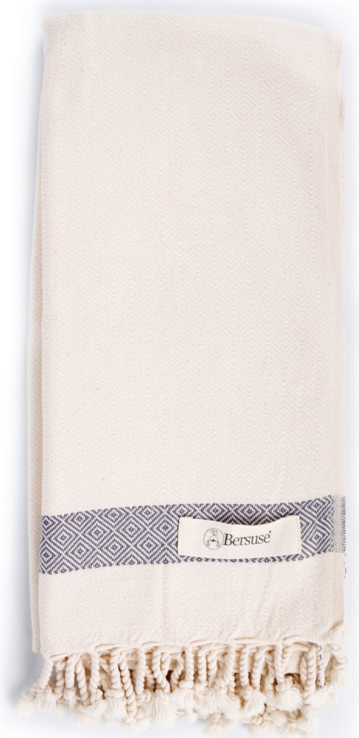 Premium 100% Cotton Turkish Towel - Ultra Absorbent Bath Towel, Beach Towel & Pool Towel - 37x70 Inches, Natural White (Set of 12) - Perfect for Spa, Travel, Gym & Beach Vacations