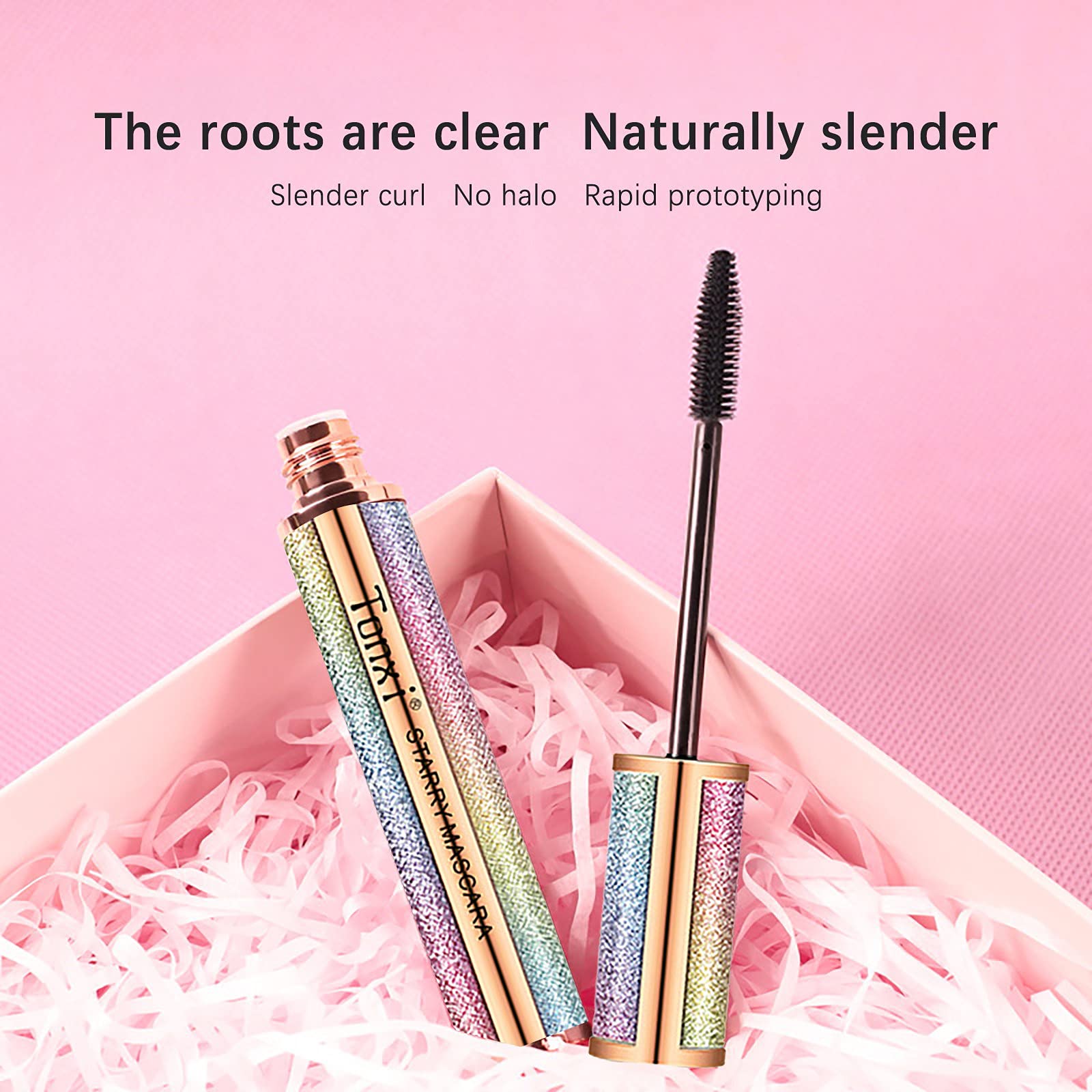 4D Silk Fiber Waterproof Mascara - Smudge Proof, Long Lasting & Strong Black for Voluminous Lashes | Perfect for Night Out, Wedding & Daily Makeup | Beauty Gift for Women