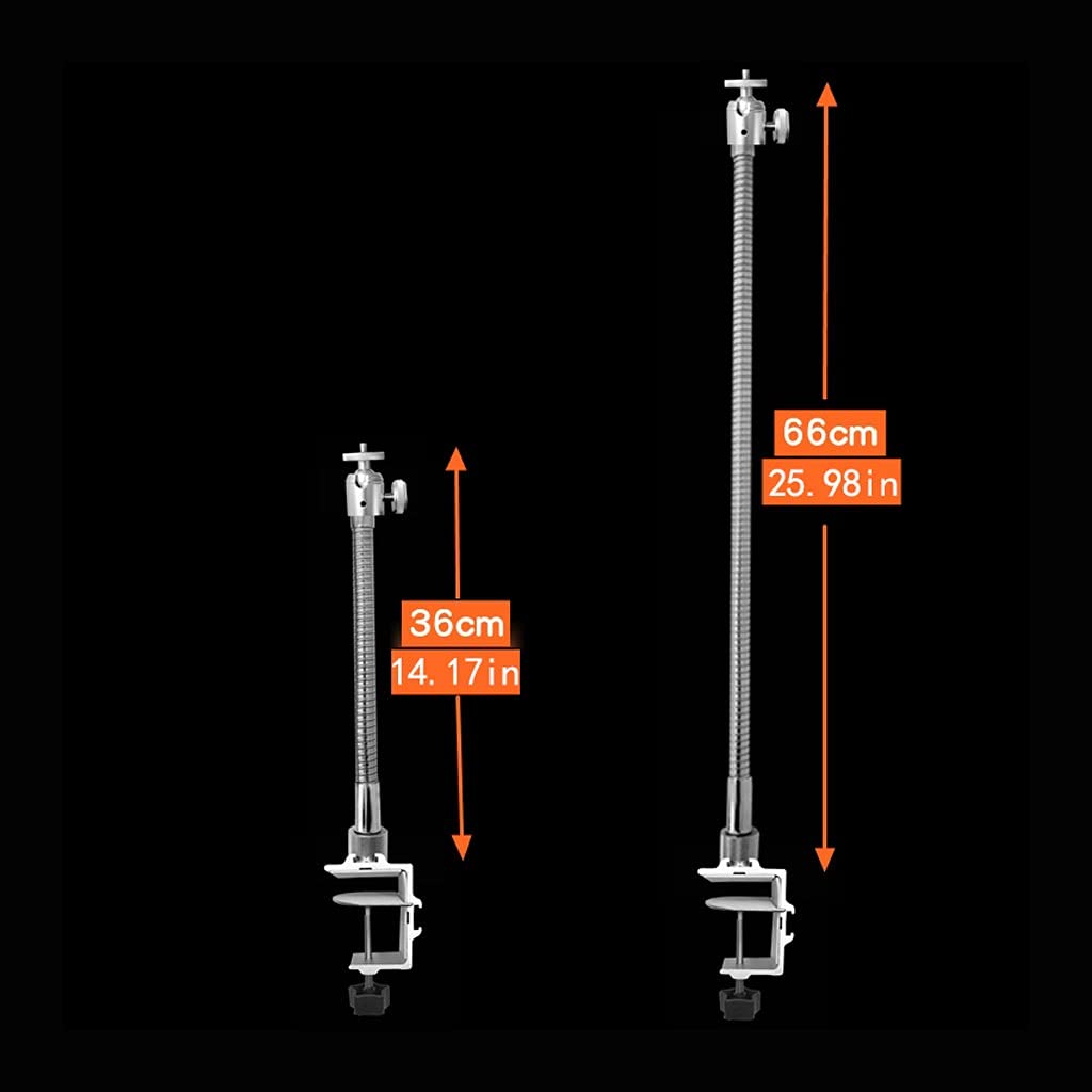 Adjustable Gooseneck Projector Stand - 360° Flexible Carbon Steel & Aluminum Alloy Clip Mount for Bedside or Desktop (Large Size) - Perfect for Home Theater, Office Presentations & Outdoor Movie Nights