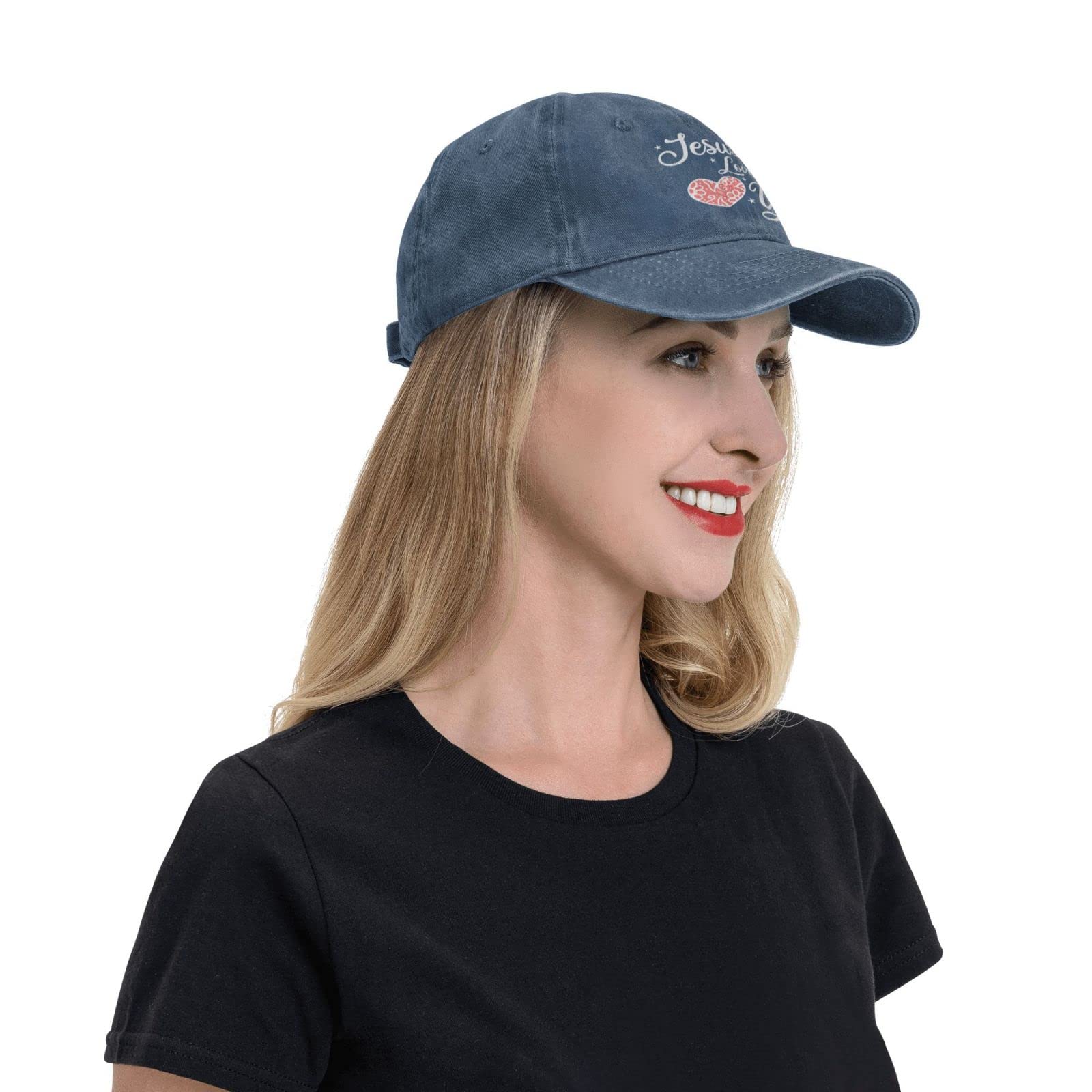 Jesus Loves You Cowboy Hat - Baseball Cap for Women & Men - Sun Hat & Dad Hat - Adjustable Trucker Hat in Black - Perfect for Outdoor Activities, Church, Rodeo & Country Events
