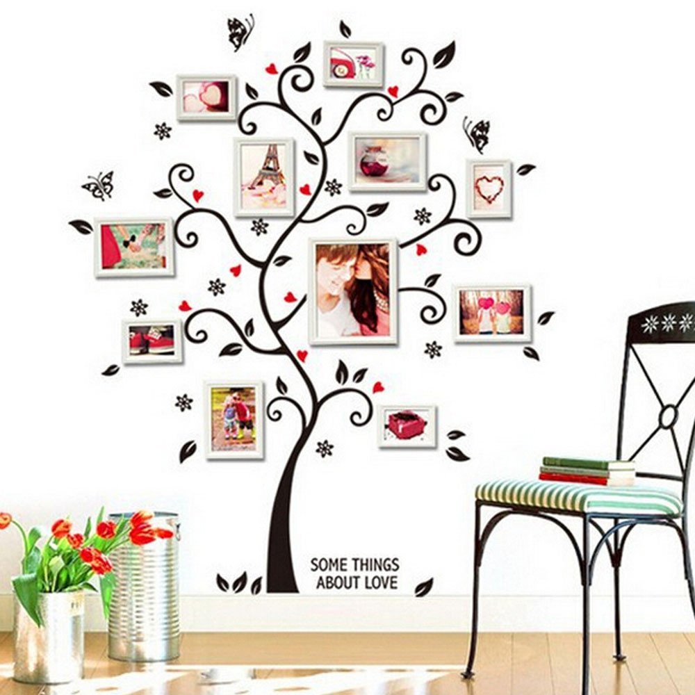 Vinyl Tree Wall Decals - Black Home Decor Stickers for Living Room, Bedroom, Staircase & Hallway | Removable Wall Art for Nursery, Office & Apartment Decor