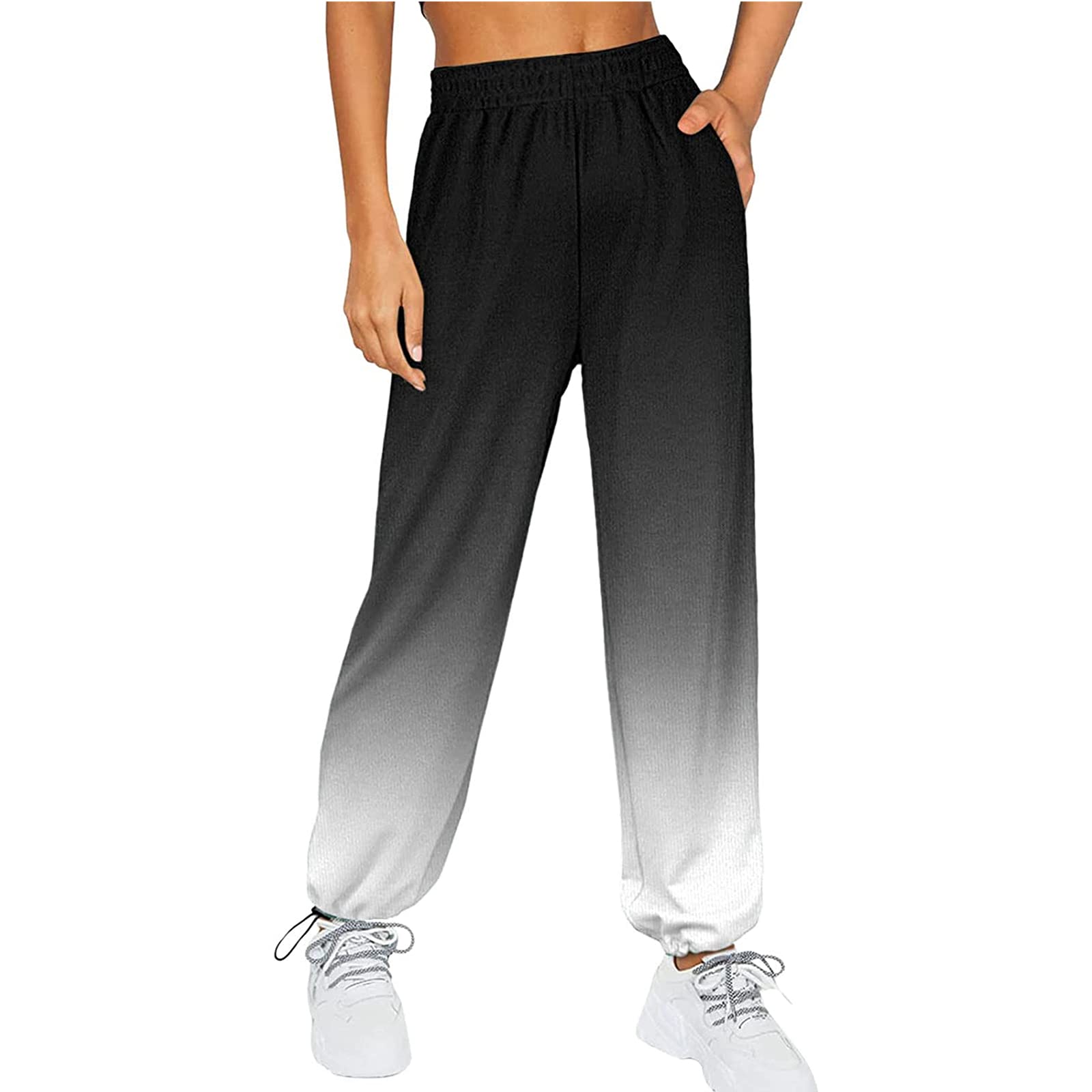 Prreey Women's High Waist Casual Jogger Pants with Pockets - Valentine's Day Print Fitness Trousers for Yoga, Running & Lounge Wear