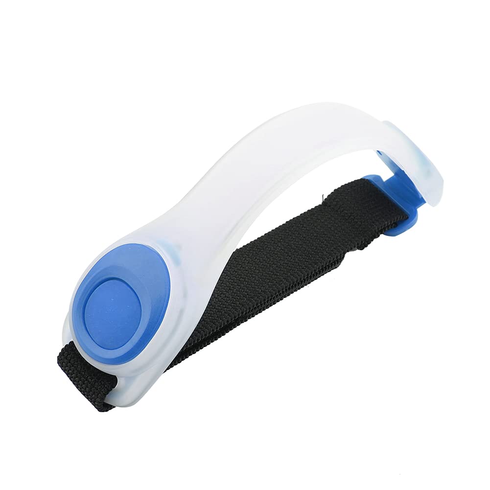 DIYdeg LED Safety Light - Rechargeable Silicone Running Armband with Bright LED for Night Jogging, Cycling & Outdoor Sports - Waterproof Warning Light for Runners & Cyclists (Blue) - Perfect for Evening Workouts, Dog Walking & Road Safety