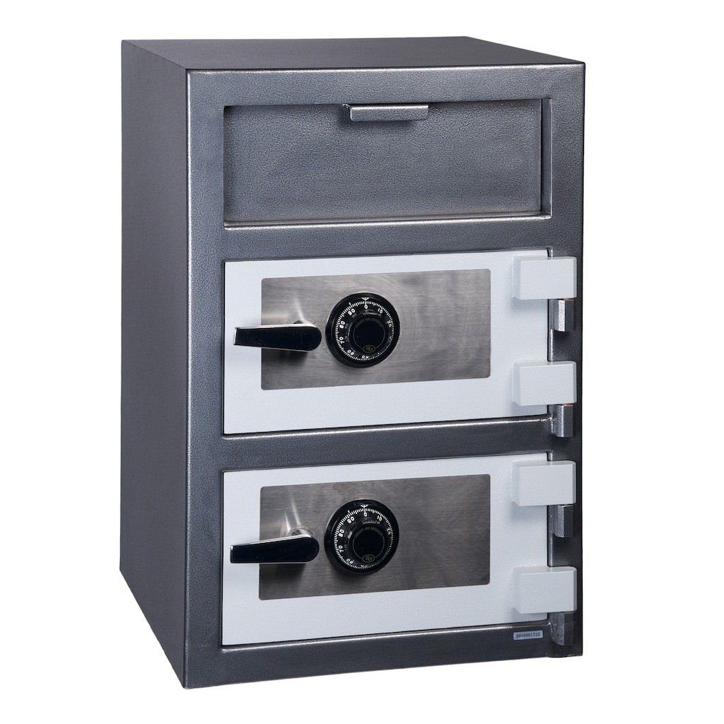 Hollon Safe FD-3020CC B-Rated Commercial Depository Safe with Dual Dial Combination Lock - Secure Cash & Valuables for Retail Stores, Banks & Offices