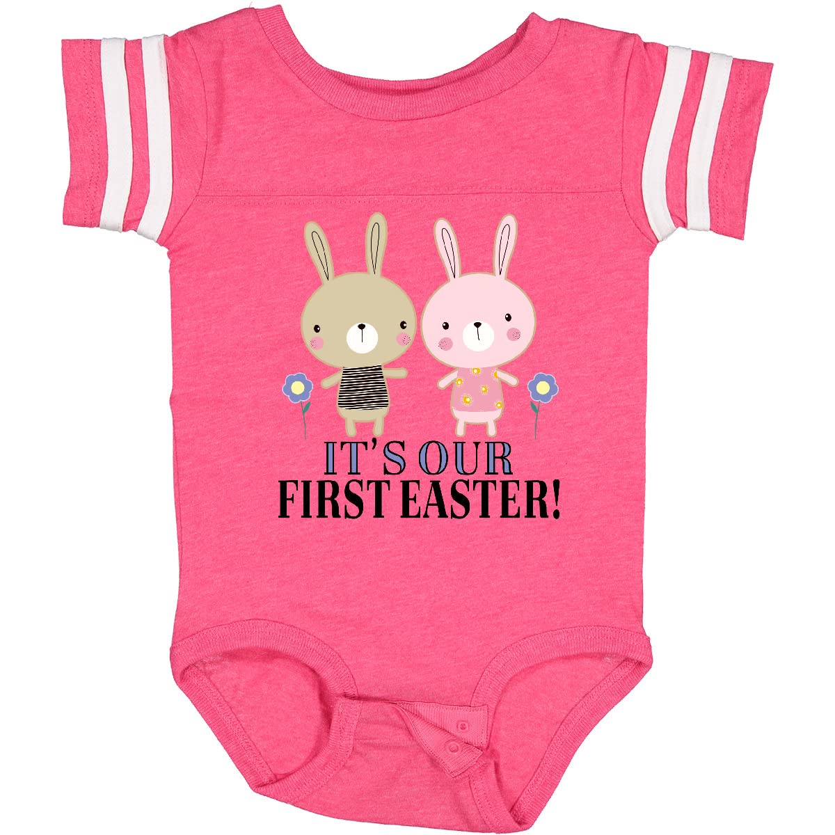 Inktastic Twins First Easter Baby Bodysuit - Cute Matching Outfits for Boy & Girl - Perfect for Easter Photos, Family Celebrations & Holiday Memories
