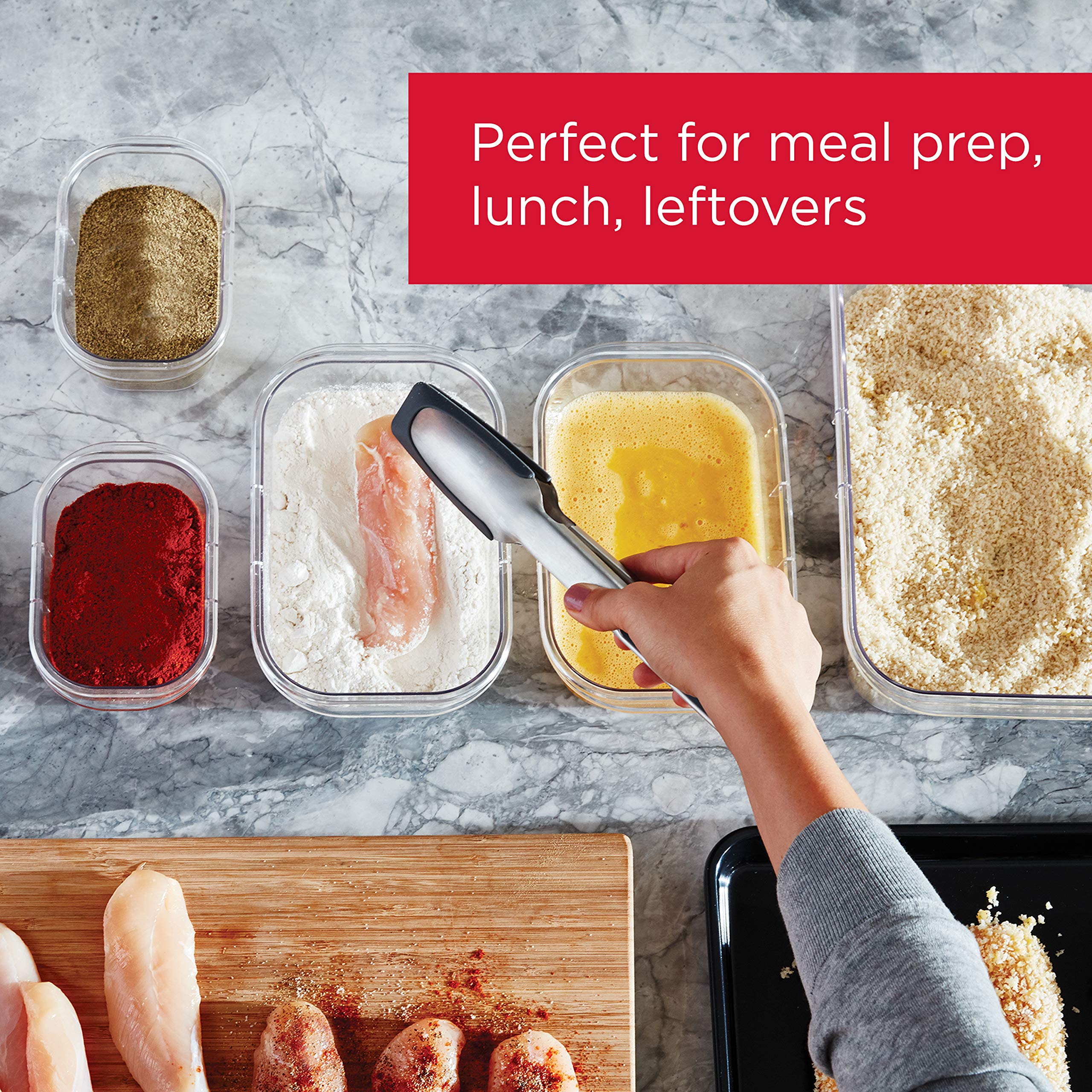 Rubbermaid Brilliance 24-Piece Leak-Proof Food Storage Containers with Lids | BPA-Free Plastic Kitchen Organization Set | Perfect for Meal Prep, Leftovers & Pantry Storage